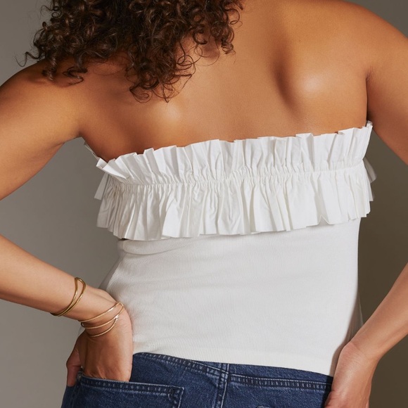 Maeve poplin ruffle tube top 😮‍💨 - Picture 6 of 6
